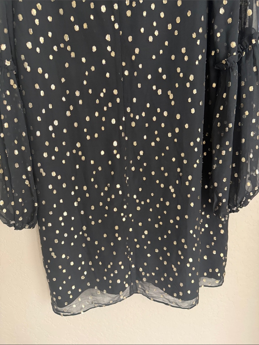 Lilly Pulitzer Cleme Black Silk Dress Gold Dot 14 - Picture 9 of 10